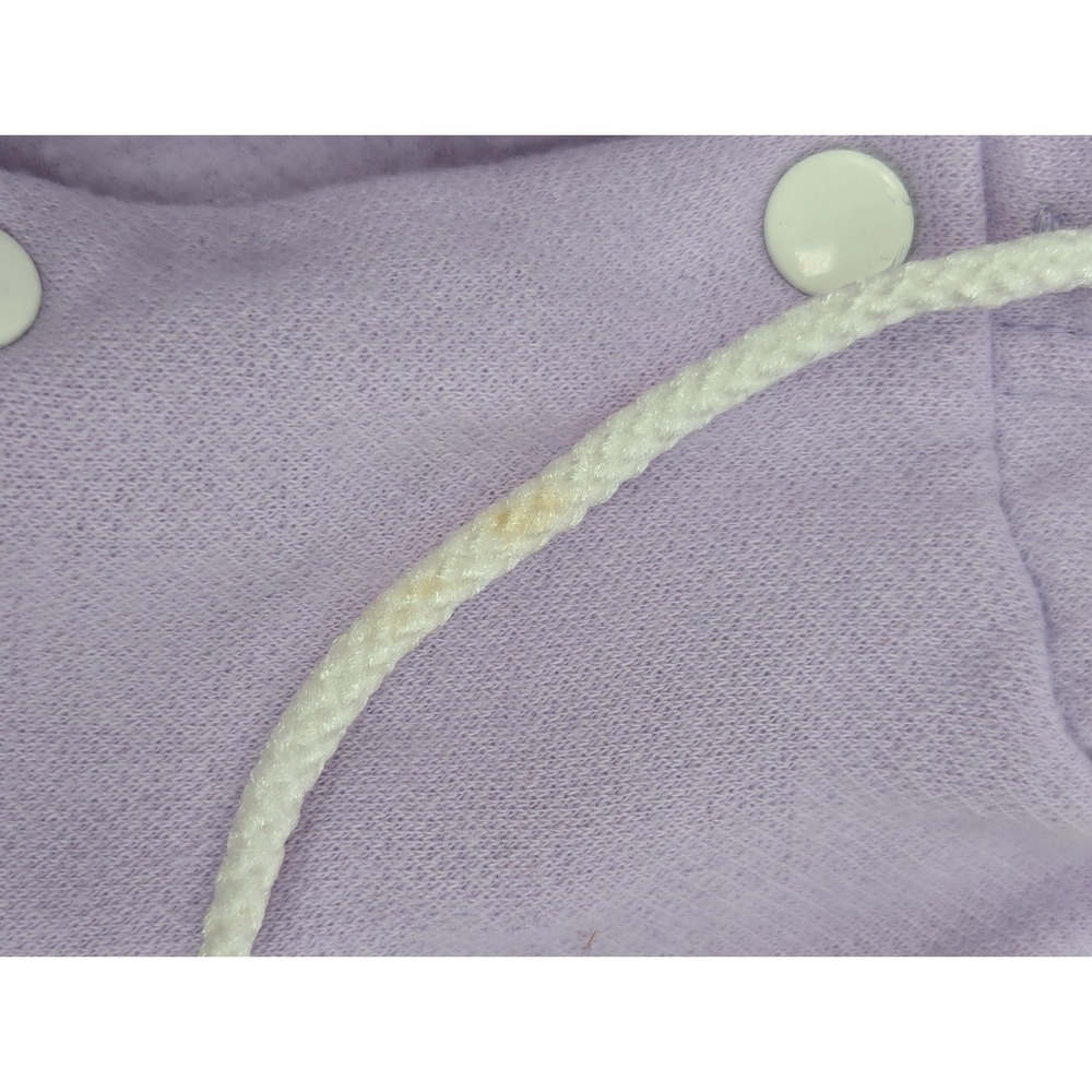 Sears USA made Acrylic newborn baby girl vintage purple hoodie sweatpants set - Picture 9 of 9